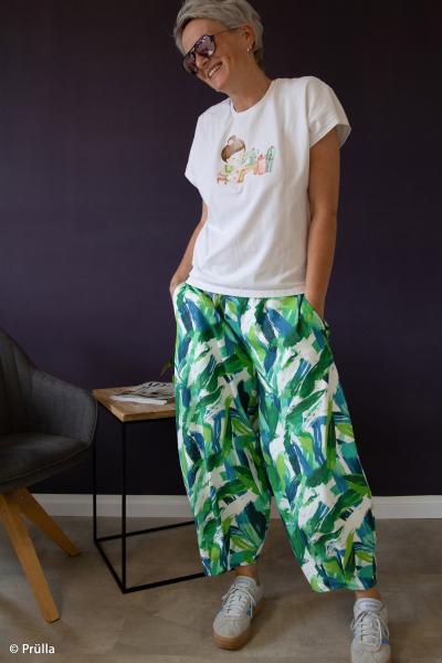 Denim Jeans Agnes Abstrakt Grün/Blautöne von Swafing